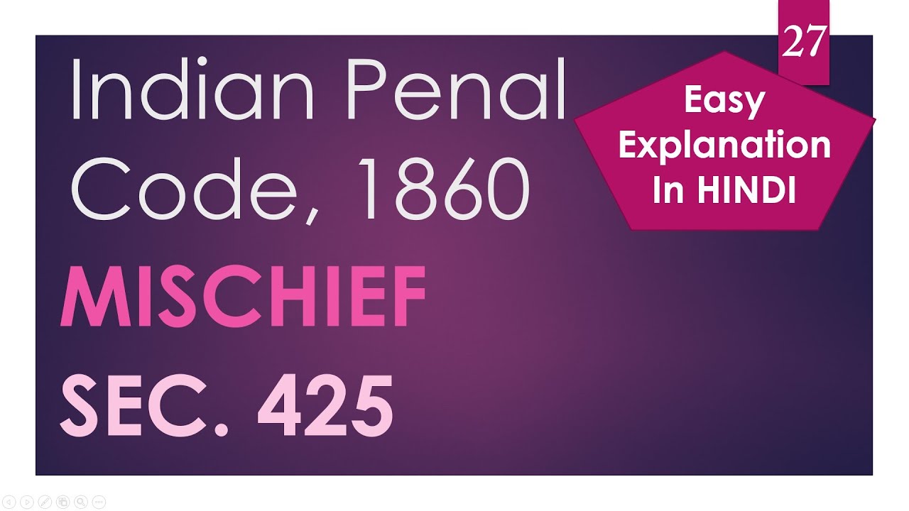 Mischief - Indian Penal Code