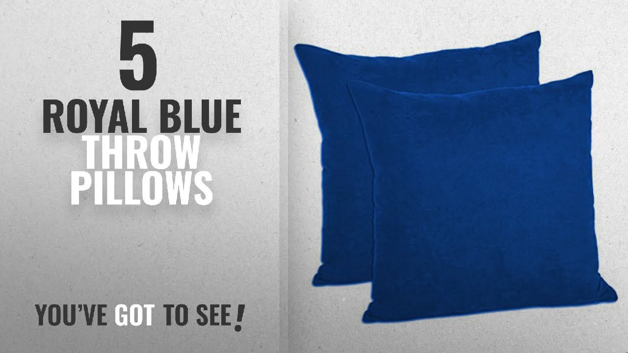 Top 10 Royal Blue Throw Pillows [Winter 2018 ]: MoonRest - Faux Suede Decorative Pillow Shams Solid