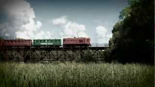 preview picture of video 'Siaurukas per tiltą; Lithuanian narrow gauge railway. УЖД в Литве'