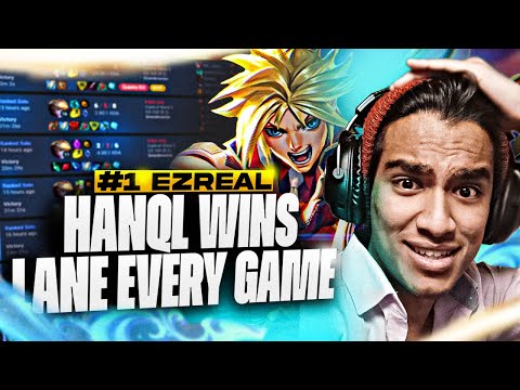 Educational Ezreal Guide: Analysing the 2250 LP RANK 1 EZREAL Hanql (Win lane EVERY game?!?)