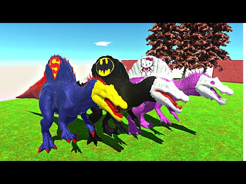 🦖 KITTY BATMAN SUPERMAN VS ALL ARMY !! -Animal Revolt Battle Simulator