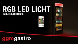Vitrine réfrigérée à boissons - 345 litres - design sans cadre - avec 1 porte vitrée et éclairage LED coloré