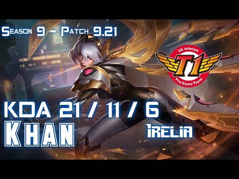 SKT T1 Khan IRELIA vs RYZE Top - Patch 9.21 EUW Ranked