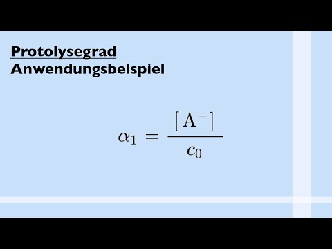 Protolysegrad - Erklärung und BEISPIELAUFGABE