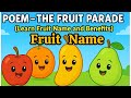 Fruits Names Learn Fruits English Vocabulary Kids Vocabulary Learn English For Kids