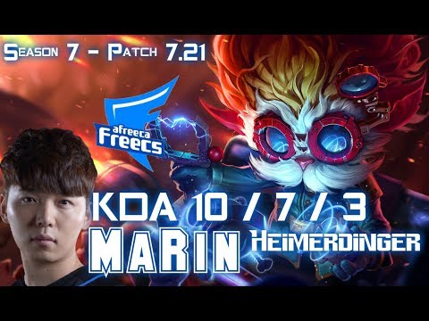 AFs MaRin HEIMERDINGER vs SHEN Top - Patch 7.21 KR Ranked
