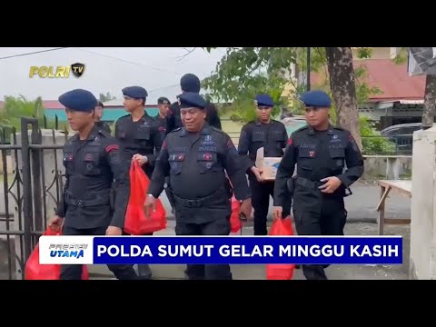 BRIMOB POLDA SUMUT GELAR ''MINGGU KASIH'', BAGIKAN MAKAN SIANG DI PANTI ASUHAN MEDAN