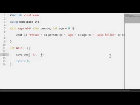 C 08 Functions with Default Arguments