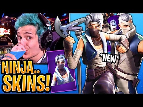 Ninja Reacts to the *NEW* "NINJA" Kenji & Kuno Skins and Quickstrike Pickaxe! - Fortnite Moments Video