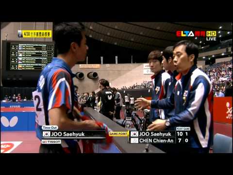 2014 WTTTC (Rnd4/KOR-TPE/m1) JOO Se-Hyuk Vs CHEN Chien-An [HD] [Full Match/Chinese]