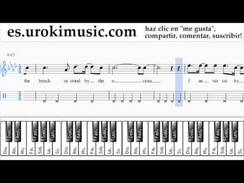 Tutorial de Piano (mano derecha) Miley Cyrus - Malibu Clases Notas Parte#2 um-i927