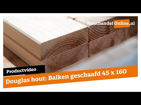 Balk Douglas hout 45x160mm geschaafd  video