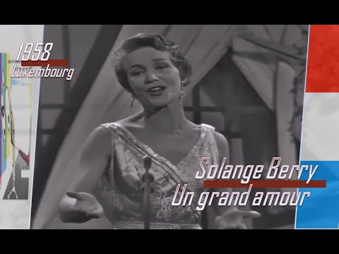 eurovision 1958 Luxembourg 🇱🇺 Solange Berry - Un grand amour ᴴᴰ