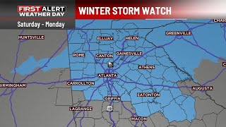 FIRST ALERT WEATHER: Atlanta, surrounding counties added to winter storm watch