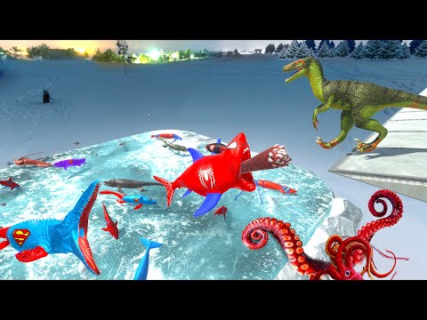 CARNIVORE DINOSAURS JUMP INTO GLACIERS PREDATORS' WORLD - ARBS