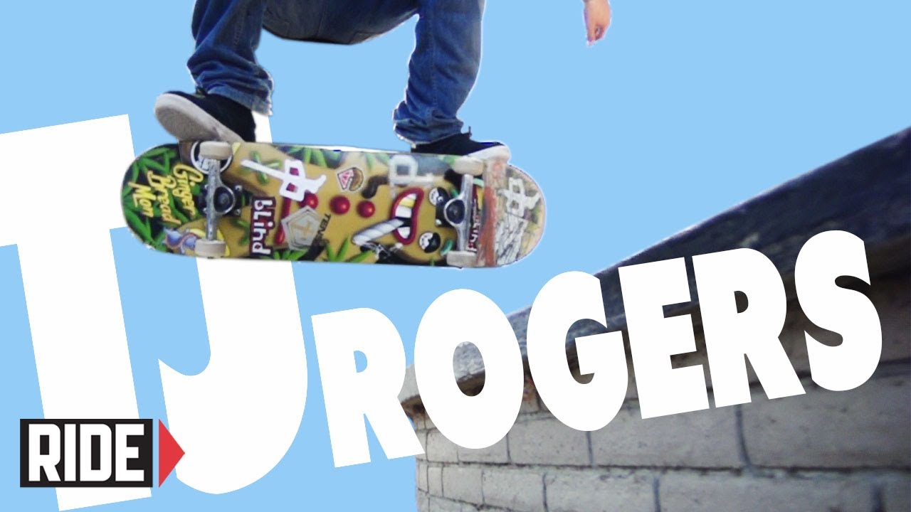 TJ Rogers Skateboarding in Slow Motion: Halfcab Heelflip Noseslide Bigspin Out