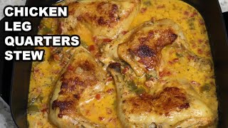 Chicken Leg Quarters Stew | Electric Skillet Chicken Recipe