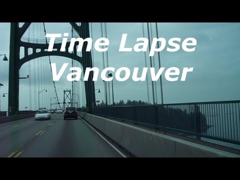 Vancouver Time Lapse Driving Over Lions Gate Bridge