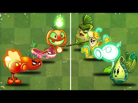 Team Jackolantern VS Team Bamboo Spartan - Which Team Plant Strongest? - PvZ 2 Team Plant