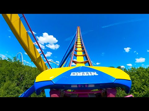Let's Ride Nitro at Six Flags Great Adventure! Front Seat Roller Coaster POV!