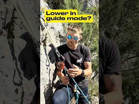 Switch to lowering in guide mode #multipitchclimbing #tradclimbing #climbingtips