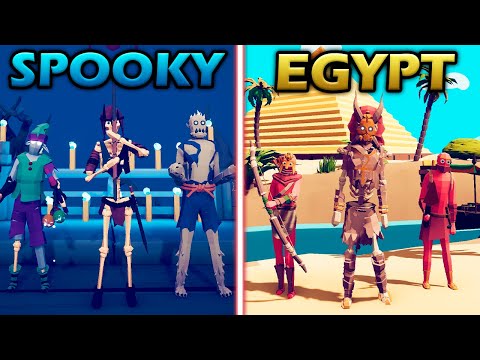 SPOOKY TEAM vs ANCIENT EGYPT - Totally Accurate Battle Simulator | TABS