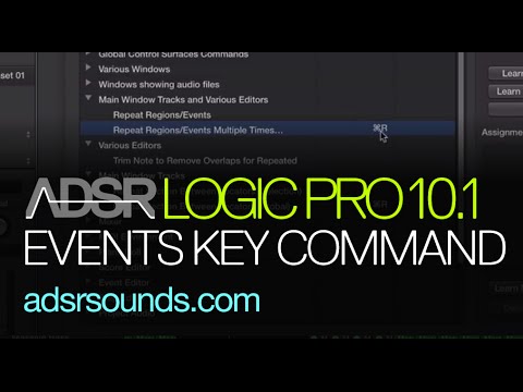 Logic Pro X (10.1) Tutorial - Repeat Regions or Events Key Command