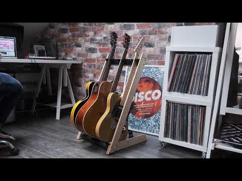 Ruach GR-2 Customisable 5 Way Guitar Rack and Holder for Guitars and Cases - Black image 7