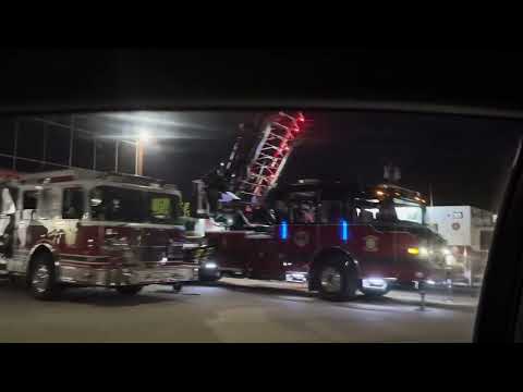 North Merrick FD Engine 671, Ladder 673, Ambulance 677, & Rescue 678 outside the station 10/24/25