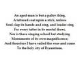 Sailing to Byzantium by W.B. Yeats (read by Tom O'Bedlam)