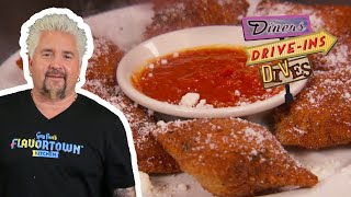 Guy Fieri Eats Toasted Ravioli in Saint Louis | Diners, Drive-Ins and 