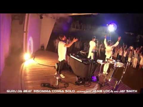 Guru Da Beat House music live Percussion conga solo on Faithless Insomnia @ AIDAblu