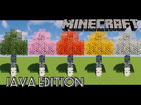 How to Pink, Red, Yellow, White, or Custom Birch Leaves Colours in Minecraft Java Edition