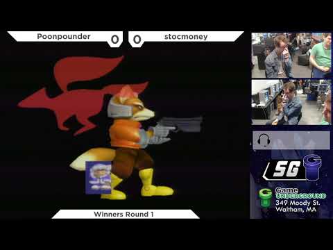 SG 23.5 SSBM - Poonpounder (Fox) vs. stocmoney (Ice Climbers) - Melee WR1