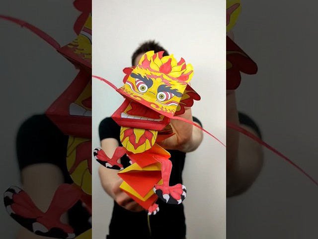 Vídeo relacionado con Marioneta de dragón de papel, guirnalda de dragón de papel chino 3D portátil, kit de marionetas de Año Nuevo, decoraciones de fiesta de Año Nuevo para fiestas de festivales chinos