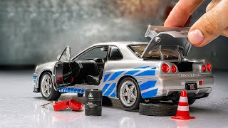 Unboxing of Nissan GTR Skyline R34 Paul Walker F&F Diecast Model Car 1:24 Scale