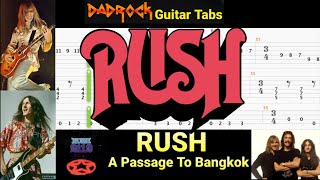 A Passage To Bangkok - RUSH - Guitar + Bass TABS Lesson