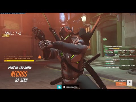 NECROS FASTEST GENJI IN THE WORLD - POTG! OVERWATCH 2 RELEASE GAMEPLAY