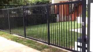 Celebrity Iron and Wood Gate Installation Toluca Lake California