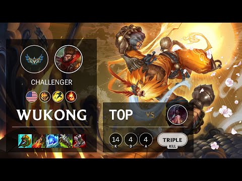 Wukong Top vs Akali - NA Challenger Patch 12.4