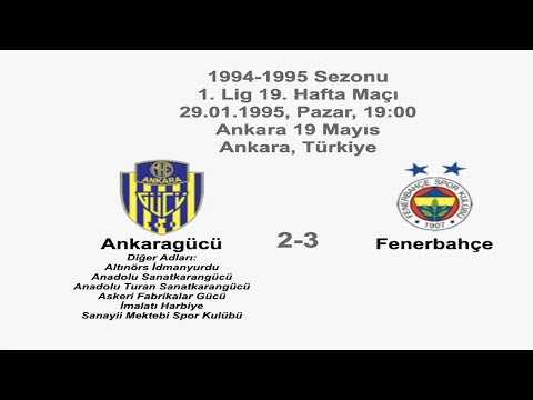 Ankaragücü 2-3 Fenerbahçe [HD] 29.01.1995 - 1994-1995 Turkish 1st League Matchday 19 (Ver. 2)