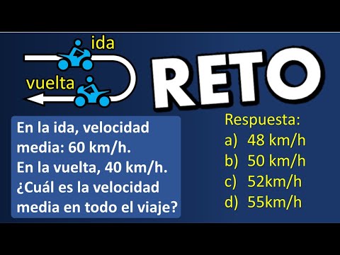 HALLA LA VELOCIDAD DE IDA Y VUELTA. Reto. Razonamiento matemático