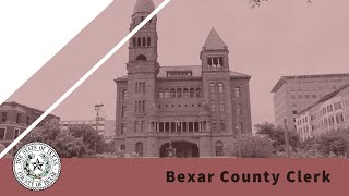 A message from Bexar County Clerk, Lucy Adame-Clark.