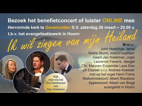Livestream vanuit Genemuiden | Duo Hoekman, Tenira Sturm, Laurence Fierens en ensemble Laus Deo