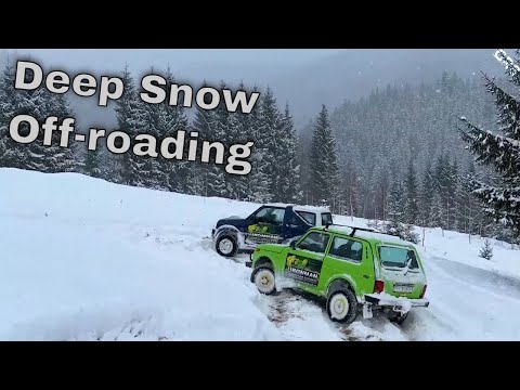 Lada Niva 4x4 vs Suzuki Jimny in Deep Snow