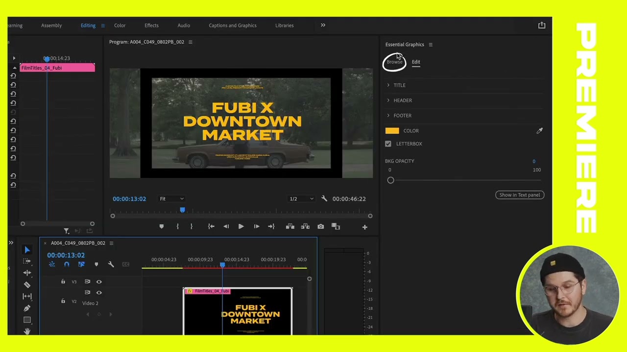 Film Titles Vol 2 Install & Edit Tutorial (Premiere Pro, Davinci Resolve, Final Cut  (PART 1 of 3)