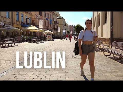 Walking in Lublin, Poland along Krakowskie Przedmiescie / Spacer w Lublinie, Polska