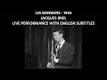 Les bonbons - Jacques Brel - Live Performance with English Subtitles - 1963