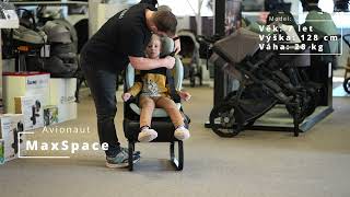 Avionaut autosedačka MaxSpace AirFlow Grey Instalace a usazení dítěte do autosedačky Avionaut MaxSpace