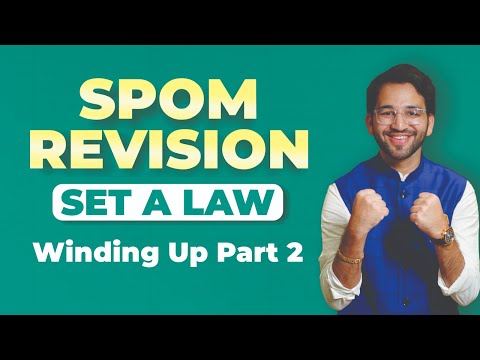 Winding Up Revision | Part 2/2 |  SPOM Set A Law Revision CA Final by Shubham Singhal